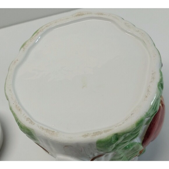 Vintage Ceramic Teapot Garden Fruit Teddy Bear Grapes Apples Collectible Display - Picture 14 of 16